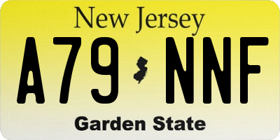 NJ license plate A79NNF