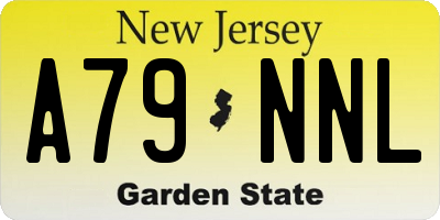 NJ license plate A79NNL