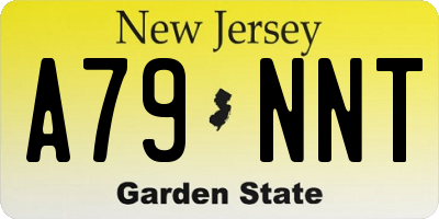 NJ license plate A79NNT