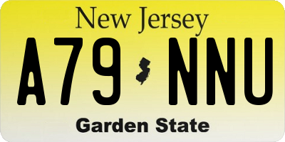 NJ license plate A79NNU