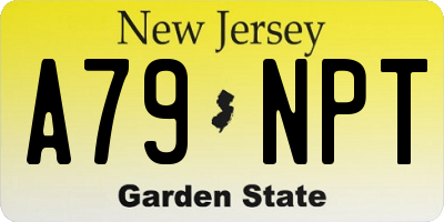 NJ license plate A79NPT
