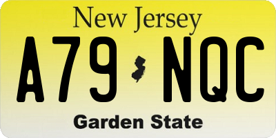 NJ license plate A79NQC