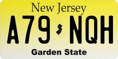 NJ license plate A79NQH