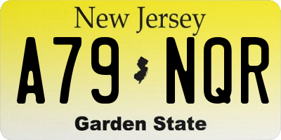 NJ license plate A79NQR