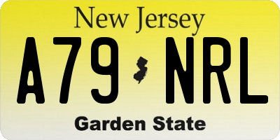 NJ license plate A79NRL