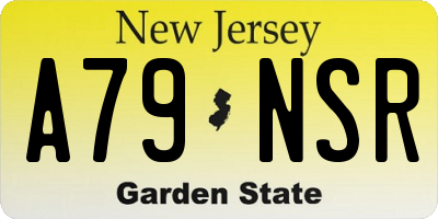 NJ license plate A79NSR