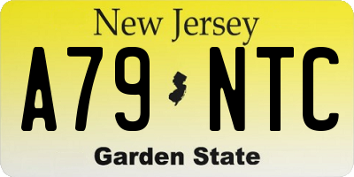 NJ license plate A79NTC