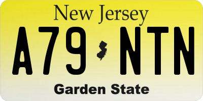 NJ license plate A79NTN