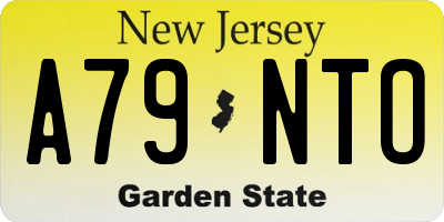 NJ license plate A79NTO