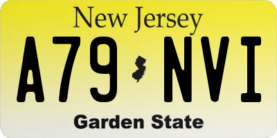 NJ license plate A79NVI