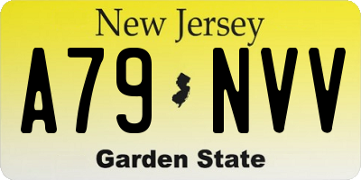 NJ license plate A79NVV