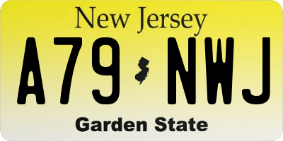 NJ license plate A79NWJ