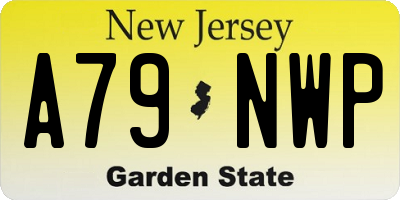 NJ license plate A79NWP