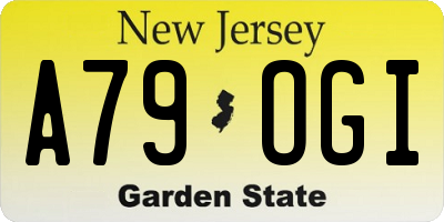 NJ license plate A79OGI