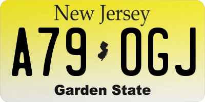NJ license plate A79OGJ