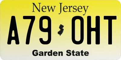 NJ license plate A79OHT