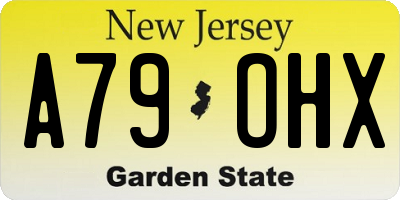 NJ license plate A79OHX