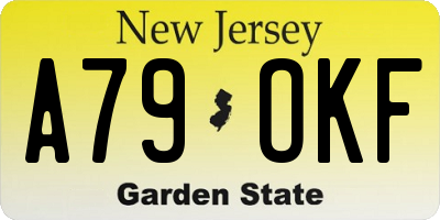 NJ license plate A79OKF