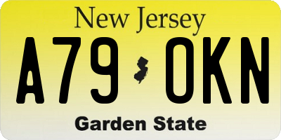 NJ license plate A79OKN