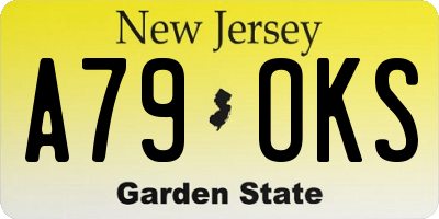 NJ license plate A79OKS