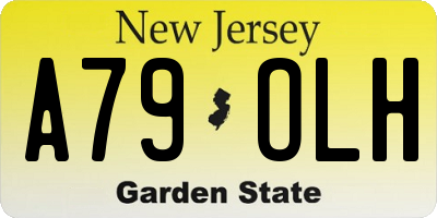 NJ license plate A79OLH
