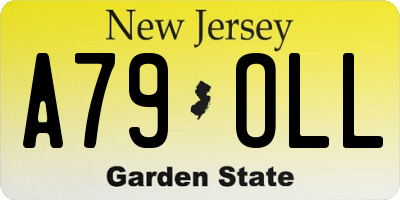 NJ license plate A79OLL