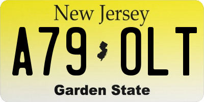 NJ license plate A79OLT