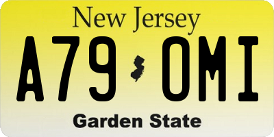 NJ license plate A79OMI