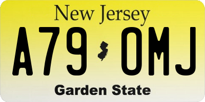 NJ license plate A79OMJ