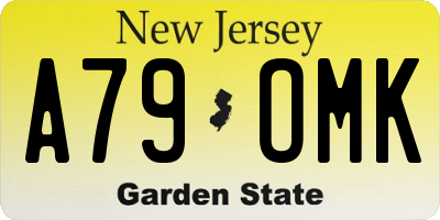 NJ license plate A79OMK