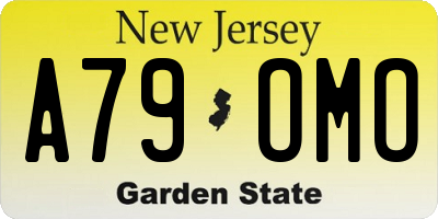NJ license plate A79OMO