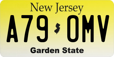 NJ license plate A79OMV