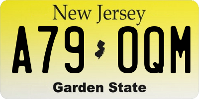 NJ license plate A79OQM
