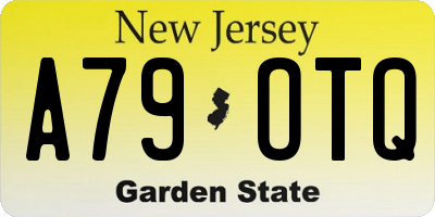 NJ license plate A79OTQ
