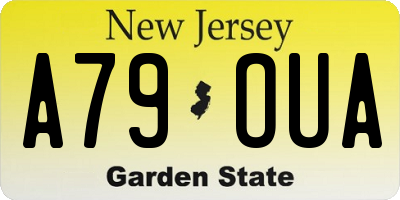 NJ license plate A79OUA