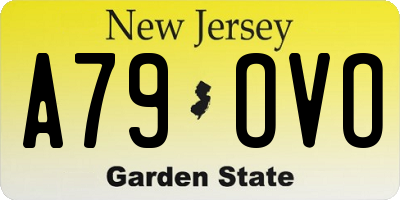 NJ license plate A79OVO