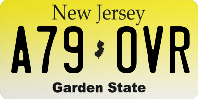 NJ license plate A79OVR