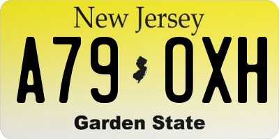 NJ license plate A79OXH