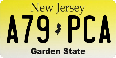 NJ license plate A79PCA