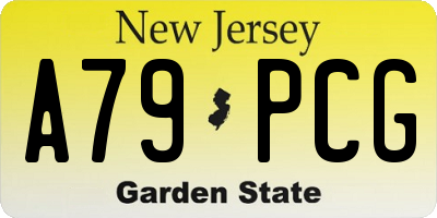 NJ license plate A79PCG