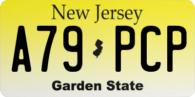 NJ license plate A79PCP