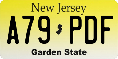 NJ license plate A79PDF