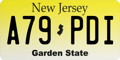 NJ license plate A79PDI