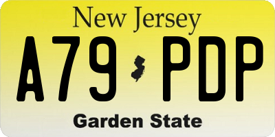 NJ license plate A79PDP