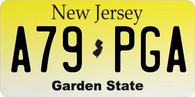 NJ license plate A79PGA
