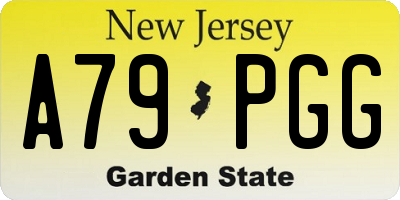 NJ license plate A79PGG