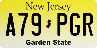 NJ license plate A79PGR