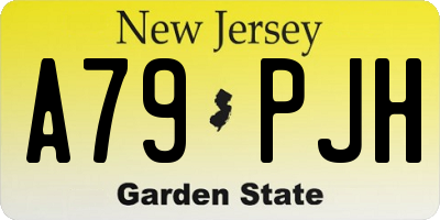 NJ license plate A79PJH