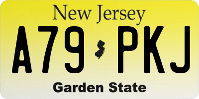 NJ license plate A79PKJ