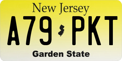 NJ license plate A79PKT